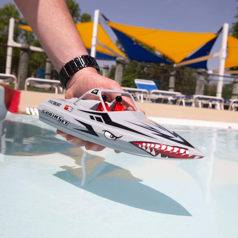 Pro Boat قارب برو بوت سبرينتجت 9" قارب نفاث عميق ذاتي الاستقامة جاهز للتشغيل فضي PRB08045T1 - Image 5